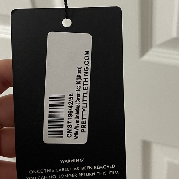 NWT White Tie Later Corset Crop Top - Picture 5 of 5